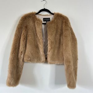 Shaci | Cropped Faux Fur Jacket